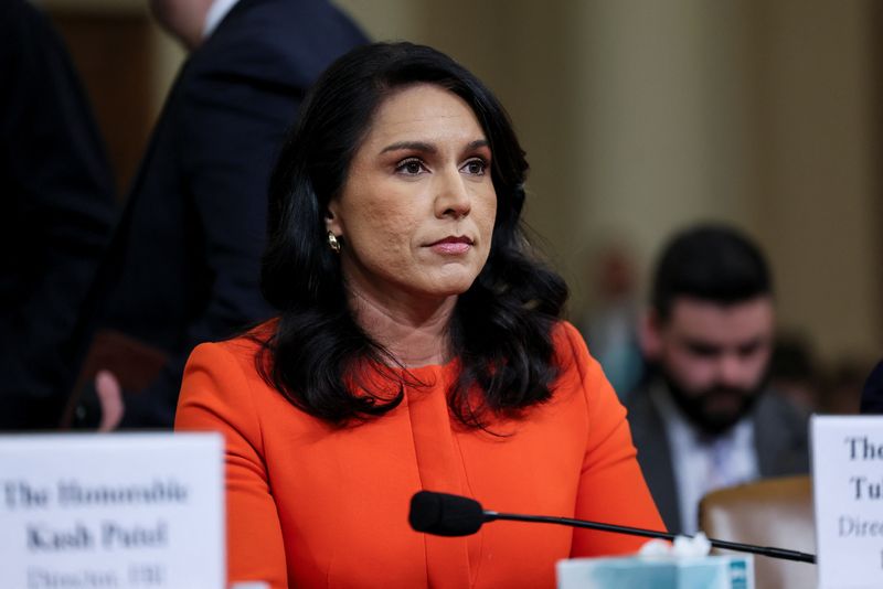 Director of National Intelligence (DNI) Tulsi Gabbard attends a House Intelligence Committee hearing about worldwide threats, on Capitol Hill in Washington, D.C., U.S., March 26, 2025. REUTERS/Leah Millis