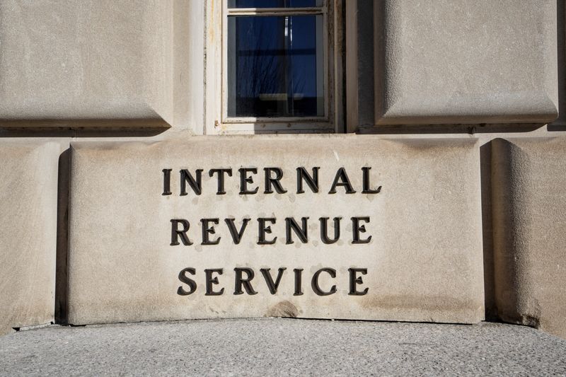 FILE PHOTO: A view of the Internal Revenue Service (IRS) building, after U.S. President Donald Trump and members of his family sued the IRS and the U.S. Treasury Department for $10 billion for disclosing their tax returns, in Washington, D.C., U.S., February 1, 2026. REUTERS/Ken Cedeno/File Photo