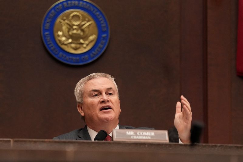 Chairman of the House Oversight Committee James Comer (R-KY) speaks during the House Oversight and Accountability Committee hearing investigating fraud in Minnesota state social services, on Capitol Hill in Washington, D.C., U.S., March 4, 2026. REUTERS/Ken Cedeno
