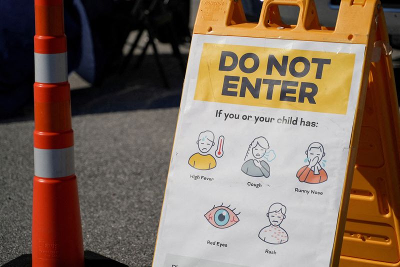 FILE PHOTO: A sign stands outside a South Carolina Department of Public Health Mobile Health Unit in Spartanburg, South Carolina, U.S., February 6, 2026. REUTERS/Jayla Whitfield-Anderson/File Photo