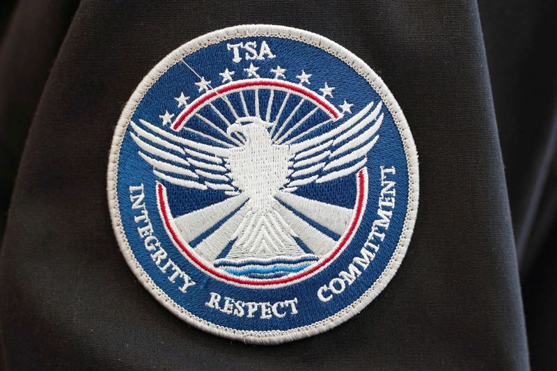 A TSA patch at Hartsfield-Jackson Atlanta International Airport in Atlanta, Georgia, U.S., March 20, 2026.  REUTERS/Megan Varner