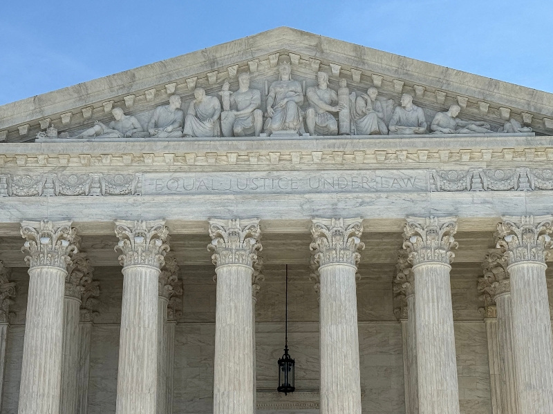 FILE PHOTO: The facade of the U.S. Supreme Court building in Washington, D.C., U.S., March 14, 2026. REUTERS/Will Dunham/File Photo