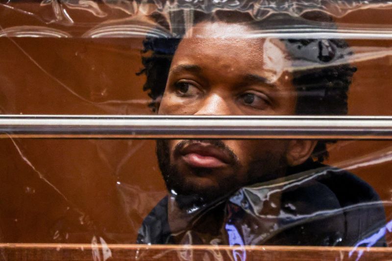 Singer David Anthony Burke, known as D4vd, looks on during his arraignment for the murder of Celeste Rivas Hernandez at the Clara Shortridge Foltz Criminal Justice Center in Los Angeles, California, U.S., April 20, 2026. Los Angeles County District Attorney Nathan J. Hochman announced earlier in the day that musician David Anthony Burke, known as D4vd, was charged today with murdering 14-year-old Celeste Rivas Hernandez, whose body was found decomposed and dismembered in his car that had been impounded in September 2025. TED SOQUI/Pool via REUTERS