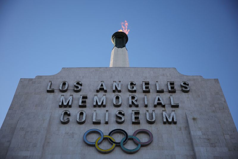 Olympics - LA28 officials speak to the media - LA Memorial Coliseum, Los Angeles, California, U.S. - January 13, 2026 General view of Los Angeles Memorial Coliseum REUTERS/Daniel Cole