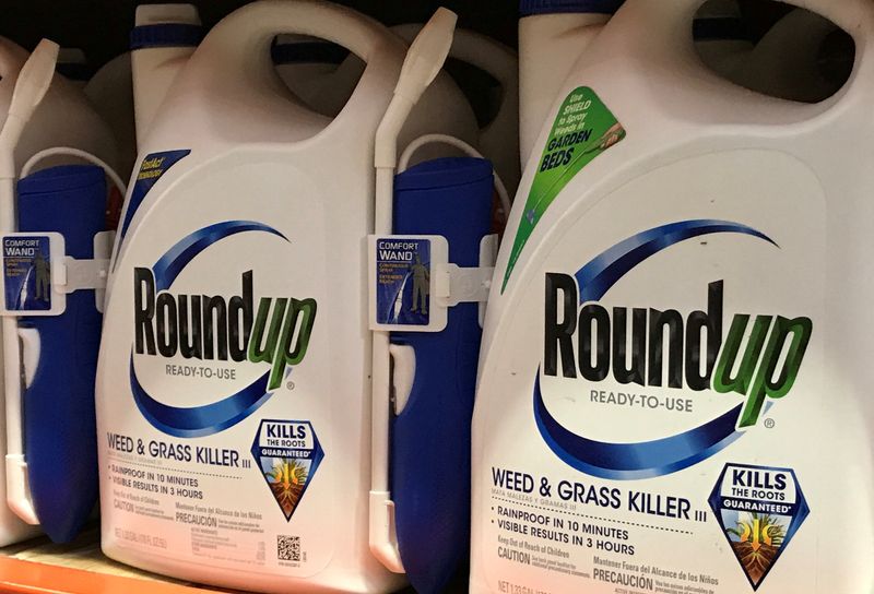 FILE PHOTO: Monsanto Co's Roundup is shown for sale in Encinitas, California, U.S., June 26, 2017.  REUTERS/Mike Blake/File Photo