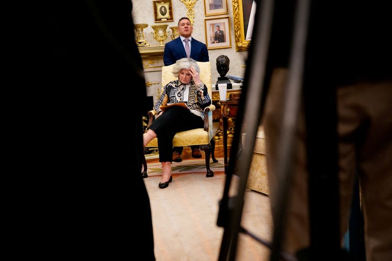 White House Chief of Staff Susie Wiles sits in the Oval Office of the White House in Washington, D.C., April 18, 2026. REUTERS/Nathan Howard