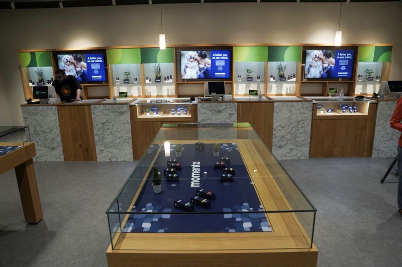 FILE PHOTO: Employees prepare for the grand opening, as medical marijuana dispensaries legally opened in Marietta, Georgia, U.S., April 28, 2023. REUTERS/Megan Varner/File Photo