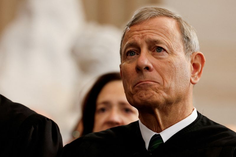 FILE PHOTO: U.S. Supreme Court Chief Justice John Roberts attends inauguration ceremonies in the Rotunda of the U.S. Capitol on January 20, 2025 in Washington, DC Chip Somodevilla/Pool via REUTERS/File Photo