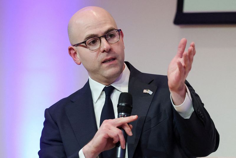 FILE PHOTO: Federal Reserve Board Governor Stephen Miran speaks on "Regulations, the Supply Side, and Monetary Policy" during the Delphi Economic Forum Lecture event, at the National Gallery in Athens, Greece, January 14, 2026. REUTERS/Louisa Gouliamaki/File Photo