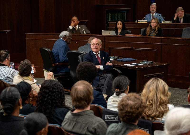 U.S. Rep. Steve Cohen (D-TN) looks on after testifying in the House committee meeting at the Cordell Hull building as Republican leadership leads efforts in redistricting congressional election maps on the second day of special session in Nashville, Tennessee, U.S. May 6, 2026.  REUTERS/Seth Herald