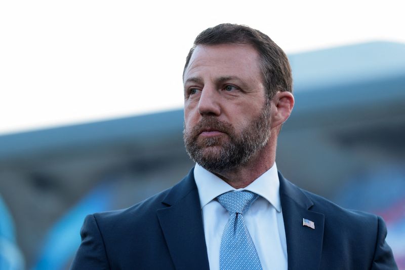 U.S. Homeland Security Secretary Markwayne Mullin visits the Lincoln Memorial Reflecting Pool as it undergoes renovations, in Washington, D.C., U.S., May 7, 2026. REUTERS/Kylie Cooper