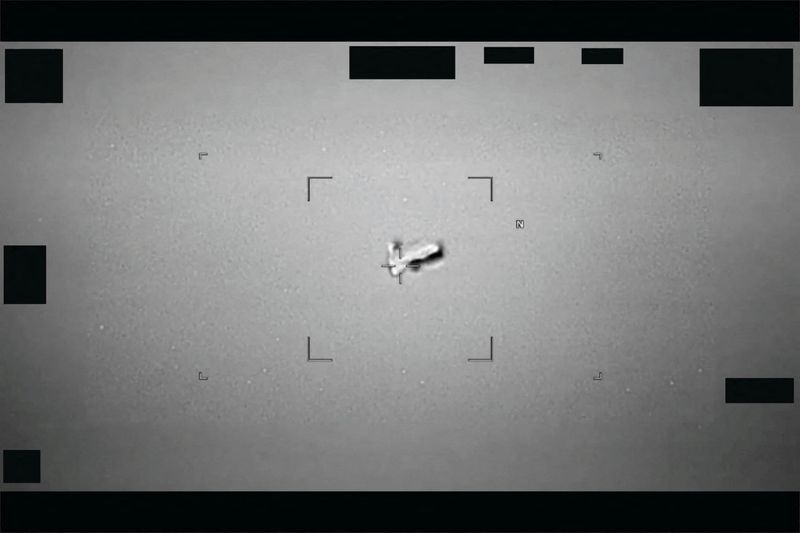 A football-shaped body reported by the U.S. Indo-Pacific Command in 2024 is seen as part of a series of documents of unidentified aerial phenomenon (UAP) released by the U.S. Defense Department on May 8, 2026. Department of Defense/Handout via REUTERS