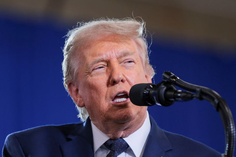 U.S. President Donald Trump delivers remarks at Rockland Community College in Suffern, New York, U.S., May 22, 2026. REUTERS/Kylie Cooper