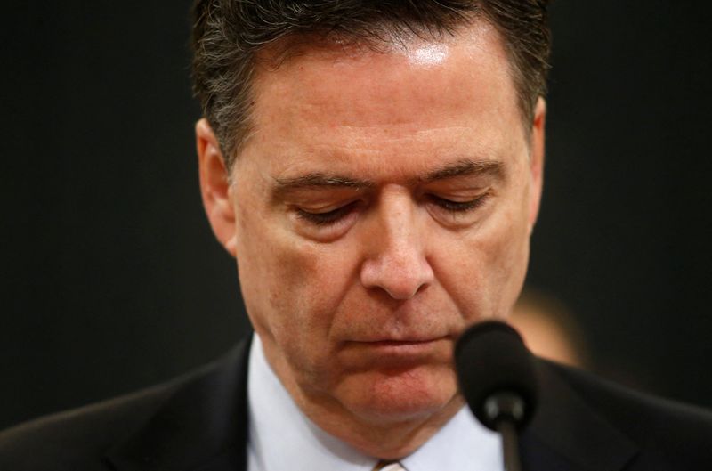 James Comey testifies before the House Intelligence Committee hearing into alleged Russian meddling in the 2016 U.S. election on Capitol Hill in Washington, U.S., March 20, 2017. REUTERS/Joshua Roberts/File Photo