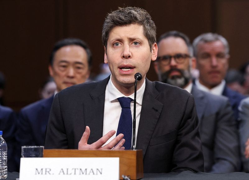 OpenAI CEO Sam Altman testifies before a Senate Commerce, Science, and Transportation Committee hearing titled “Winning the AI Race: Strengthening U.S. Capabilities in Computing and Innovation,” on Capitol Hill in Washington, D.C., U.S., May 8, 2025. REUTERS/Jonathan Ernst