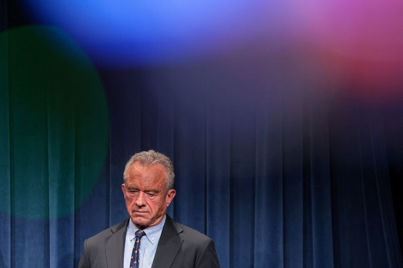 U.S. Secretary of Health and Human Services (HHS) Robert F. Kennedy Jr. attends an event about nutrition education, at the U.S. Department of Health and Human Services in Washington, D.C., U.S., June 8, 2026. REUTERS/Kylie Cooper