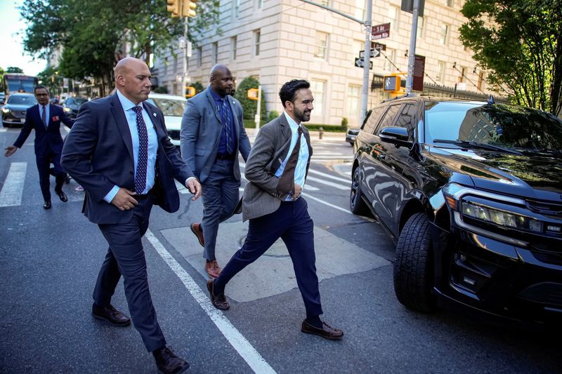 New York City Mayor Zohran Mamdani exits the voting center after casting his ballot during early voting for the New York primary election at the Metropolitan Museum of Art in New York City, U.S., June 20, 2026. REUTERS/Eduardo Munoz