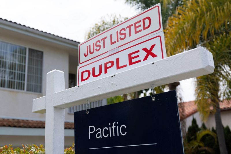 A duplex home is shown for sale in Carlsbad, California, U.S., May, 13, 2026.  REUTERS/Mike Blake