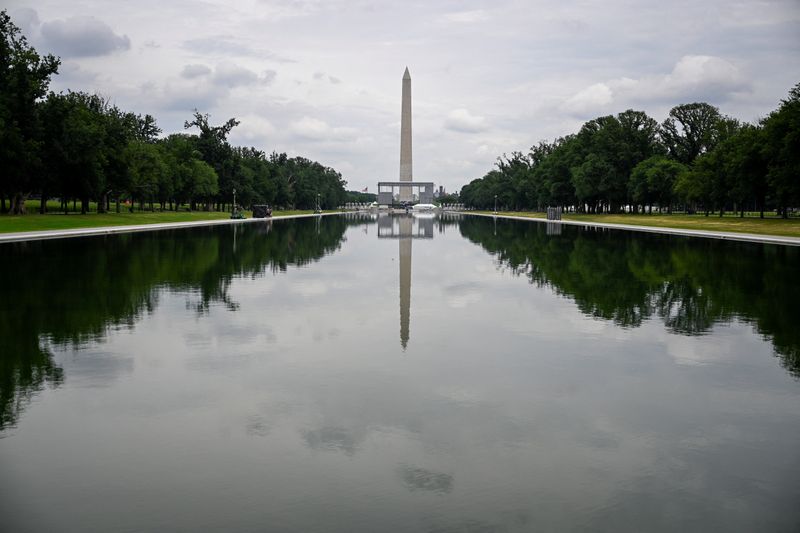 The Lincoln Memorial Reflecting Pool in Washington, D.C., U.S., June 27, 2026. REUTERS/Daniel Heuer
