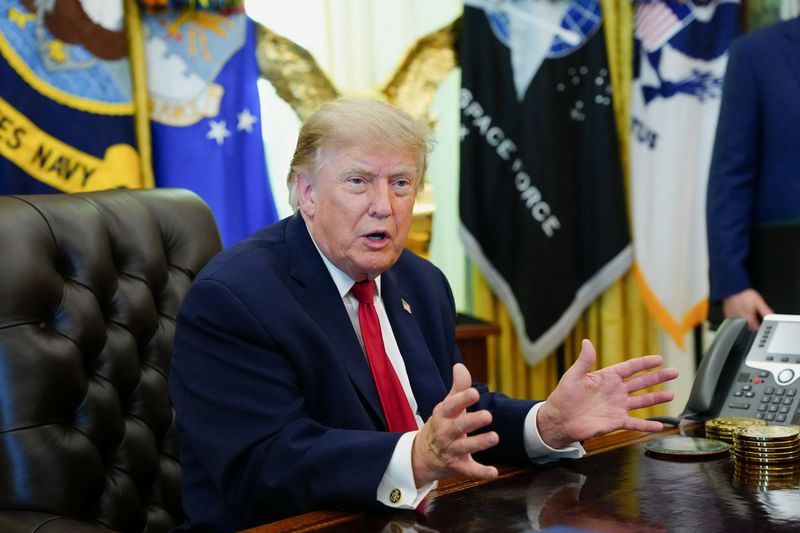 U.S. President Donald Trump speaks on the day he signs an executive order on vehicle repairs in the Oval Office at the White House in Washington, D.C., U.S., June 29, 2026. REUTERS/Aaron Schwartz
