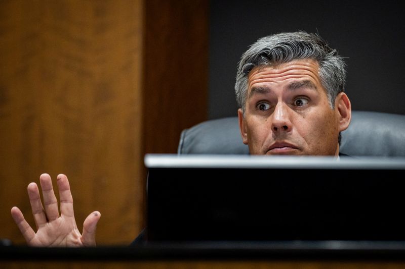 Fourth District Court Judge Tony Graf speaks during a preliminary hearing for Tyler Robinson, the Utah man accused of fatally shooting Charlie Kirk, at the 4th District Court in Provo on Wednesday, July 8, 2026.    Trent Nelson/Pool via REUTERS