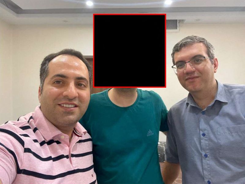Mahdi Sadeghi, a dual U.S.-Iranian national, appears in an 2024 photo that federal prosecutors in Boston, Massachusetts, U.S., obtained from his phone and included in a court filing on January 13, 2025 that depicts Sadeghi with two other individuals, including Mohammad Abedini. U.S. Department of Justice/Handout via REUTERS