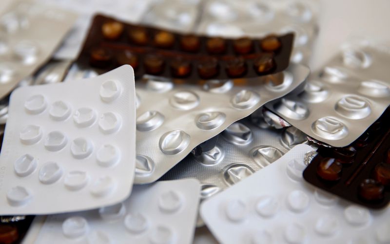 Used blister packets that contained medicines, tablets and pills are seen, in this picture illustration taken June 30, 2018. REUTERS/Russell Boyce/Illustration