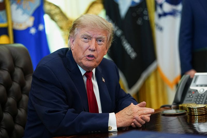 U.S. President Donald Trump speaks on the day he signs an executive order on vehicle repairs in the Oval Office at the White House in Washington, D.C., U.S., June 29, 2026. REUTERS/Aaron Schwartz