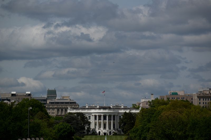FILE PHOTO: The White House is seen in Washington, U.S., April 25, 2020. REUTERS/Erin Scott/File Photo