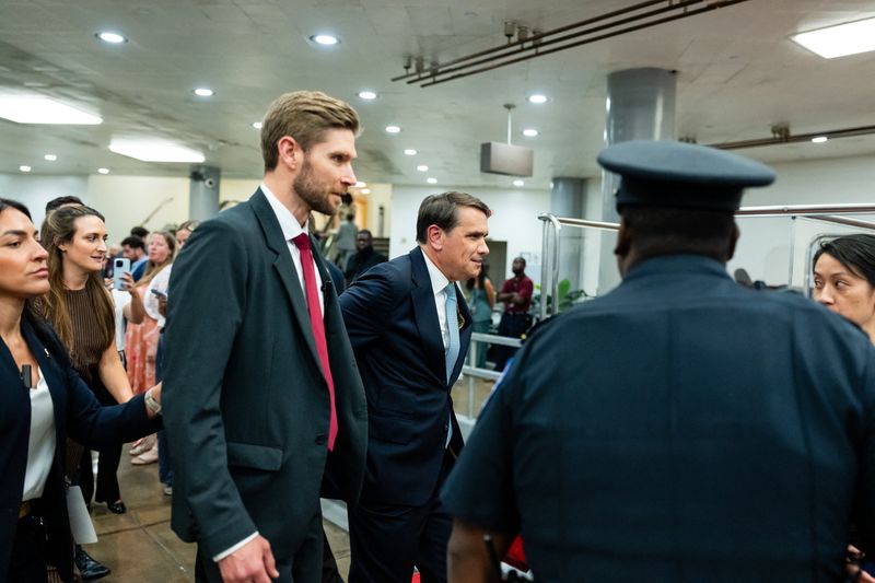 FILE PHOTO: Acting US Attorney General Todd Blanche departs after a meeting with U.S. Senator Bill Cassidy (R-LA) and U.S. Senator Lisa Murkowski (R-AK), at the U.S. Capitol, in Washington, D.C., U.S., August 5, 2026. REUTERS/Eric Lee/File Photo