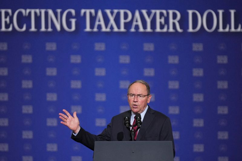 Rep. Tom Tiffany, R-Wis., speaks before Vice President JD Vance at the Wisconsin Air National Guard facility at Milwaukee Mitchell International Airport, Wednesday, July 8, 2026, in Milwaukee.Mark Schiefelbein/Pool via REUTERS