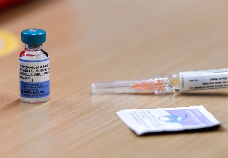 A view shows MMR vaccine at the City of Lubbock Health Department in Lubbock, Texas, U.S. February 27, 2025. REUTERS/Annie Rice