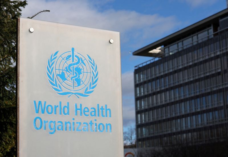 FILE PHOTO: A view shows The World Health Organization (WHO) headquarters in Geneva, Switzerland, January 28, 2025. REUTERS/Denis Balibouse/File Photo