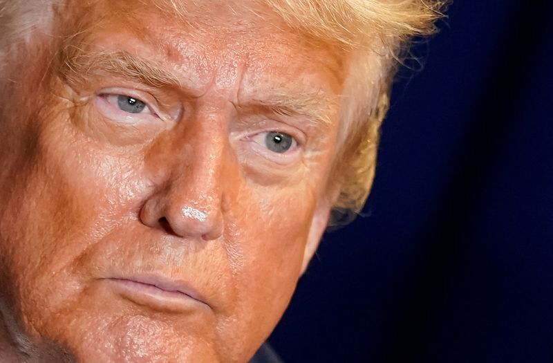 FILE PHOTO: U.S. President Donald Trump attends a meeting with Argentina's President Javier Milei (not pictured) during the 80th United Nations General Assembly, in New York City, New York, U.S., September 23, 2025. REUTERS/Al Drago/File Photo
