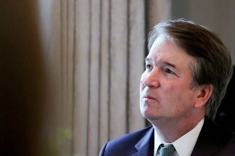 U.S. Supreme Court Justice Brett Kavanaugh listens to remarks at U.S. Vice President JD Vance's residence during a visit by Irish Taoiseach (Prime Minister) Micheal Martin, ahead of St. Patrick's Day, in Washington, D.C., U.S., March 12, 2025. REUTERS/Leah Millis