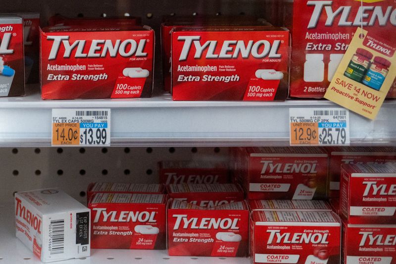 Tylenol is displayed for sale at a pharmacy in New York City, New York, U.S., September 5, 2025. REUTERS/Kylie Cooper