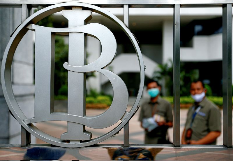 FILE PHOTO: Bank Indonesia's logo is seen at Bank Indonesia headquarters in Jakarta, Indonesia, September 2, 2020. REUTERS/Ajeng Dinar Ulfiana/File Photo