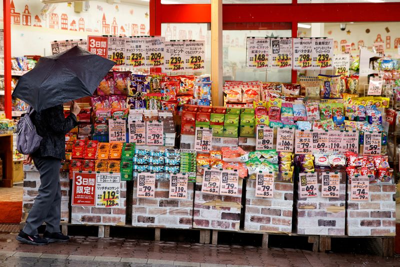 FILE PHOTO: A woman looks at items at a shop in Tokyo, Japan, March 24, 2023. REUTERS/Androniki Christodoulou/File Photo