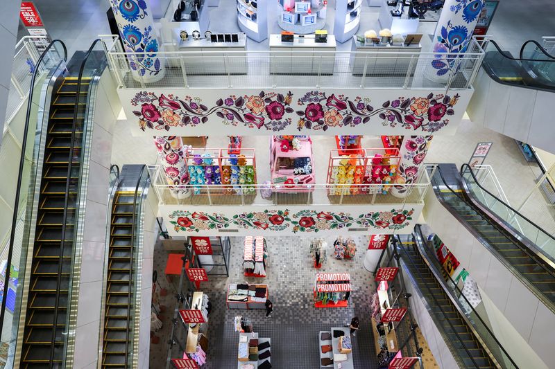 A general view inside a shopping mall in Bangkok, Thailand, June 20, 2025. REUTERS/Chalinee Thirasupa