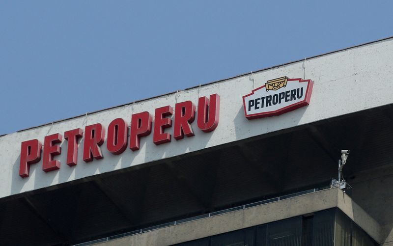 FILE PHOTO: The headquarters of Petroleos del Peru (Petroperu), a state company dedicated to the refining, distribution and marketing of fuels, is seen at the district of San Isidro in Lima, Peru, May 4, 2017. REUTERS/Mariana Bazo/File Photo