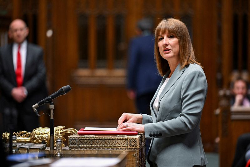 FILE PHOTO: British Chancellor of the Exchequer Rachel Reeves presents the Spending Review 2025 at the House of Commons in London, Britain, June 11, 2025. ©House of Commons/Handout via REUTERS THIS IMAGE HAS BEEN SUPPLIED BY A THIRD PARTY. MANDATORY CREDIT. IMAGE MUST NOT BE ALTERED./File Photo