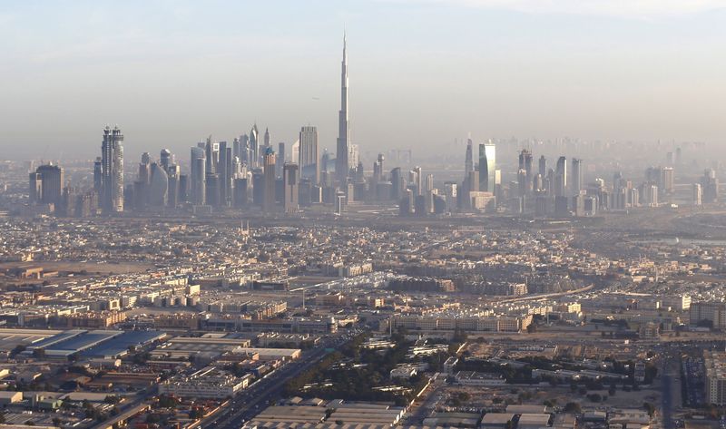 FILE PHOTO: A general view of Dubai and the world's tallest tower, the Burj Khalifa (C), December 9, 2015. Photo taken December 9, 2015. REUTERS/Karim Sahib/Pool/File Photo