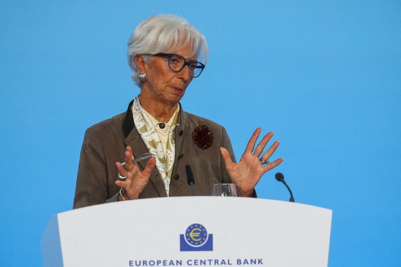 FILE PHOTO: European Central Bank (ECB) President Christine Lagarde addresses the media after the ECB's Governing Council meeting, at the ECB headquarters in Frankfurt, Germany, September 11, 2025. REUTERS/Kai Pfaffenbach/File Photo
