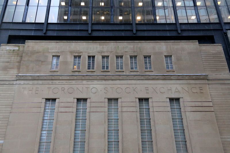The Art Deco facade of the original Toronto Stock Exchange building is seen on Bay Street in Toronto, Ontario, Canada January 23, 2019.   REUTERS/Chris Helgren