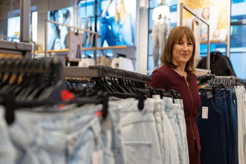 British Chancellor of the Exchequer, Rachel Reeves, visits a Primark store in London, England November 24, 2025. Carl Court/Pool via REUTERS