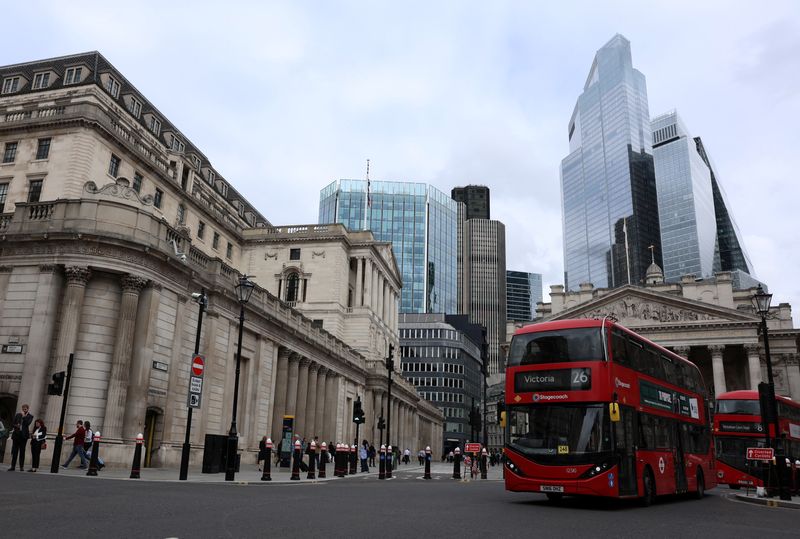 A view of the Bank of England and the financial district, in London, Britain, September 23, 2024. REUTERS/Mina Kim