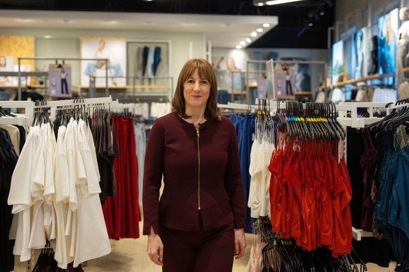British Chancellor of the Exchequer, Rachel Reeves, visits a Primark store in London, England November 24, 2025. Carl Court/Pool via REUTERS