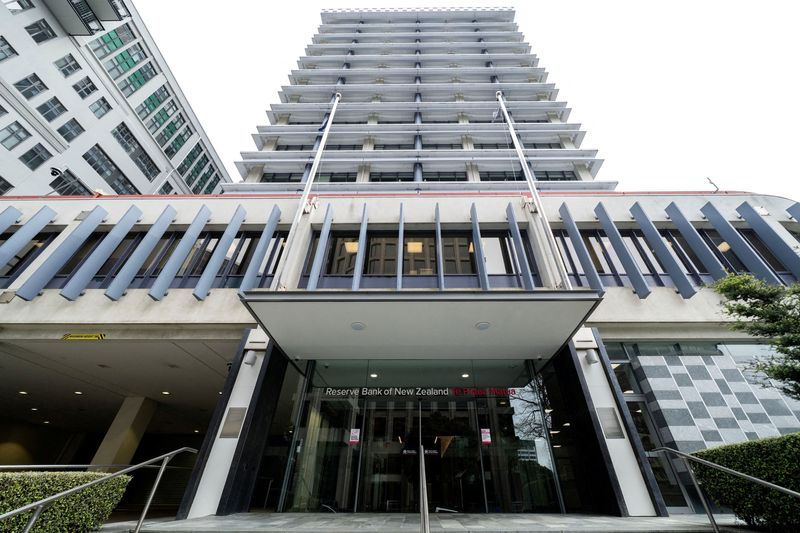 FILE PHOTO: The Reserve Bank of New Zealand building stands in Wellington, New Zealand, September 24, 2025. REUTERS/Marty Melville/File Photo