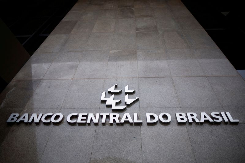 FILE PHOTO: The Central Bank of Brazil logo is seen at its headquarters in Brasilia, Brazil December 18, 2024. REUTERS/Adriano Machado/File Photo