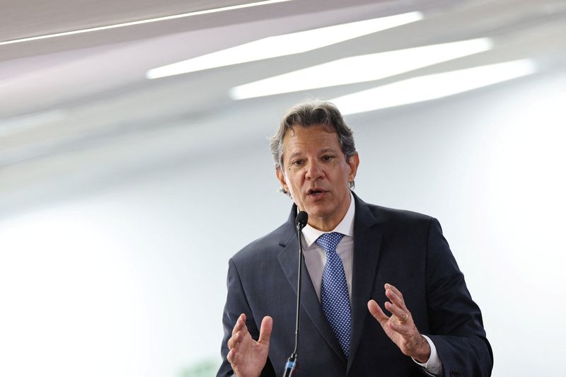 Brazil's Finance Minister Fernando Haddad speaks during a ceremony to launch a digital platform for tax reform in Brasilia, Brazil January 13, 2026. REUTERS/Adriano Machado